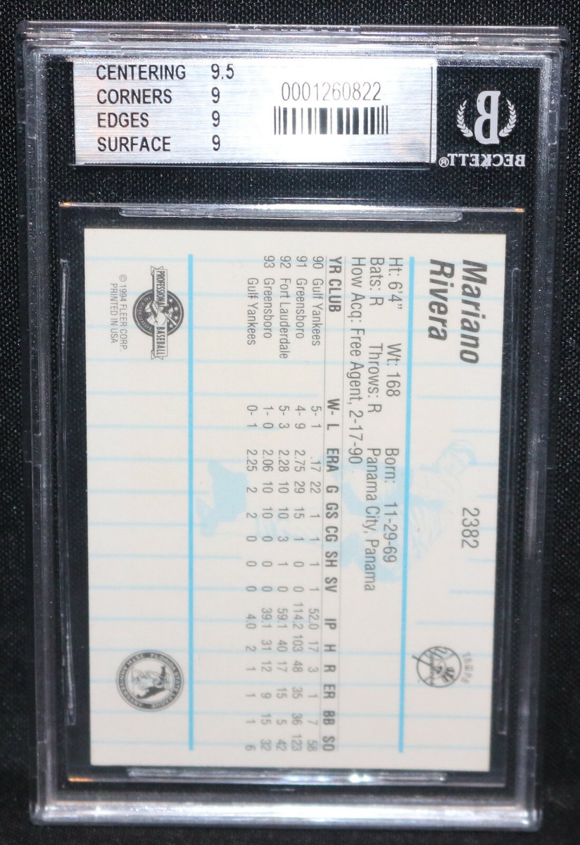 Mariano Rivers NY Tampa Yankees Fleer / Procards #2382 (BAS