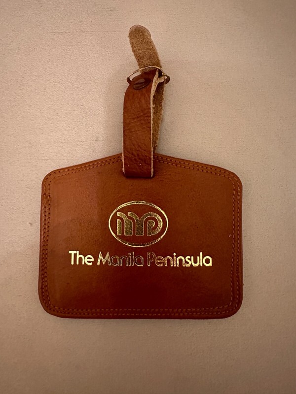 Vintage & Rare The Manila Peninsula Hotel Leather Luggage Tag (1960s)