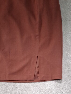 Capsule Ladies Nut Brown Knee-length Elasticated Waist Pencil Skirt Size 26 BNWT