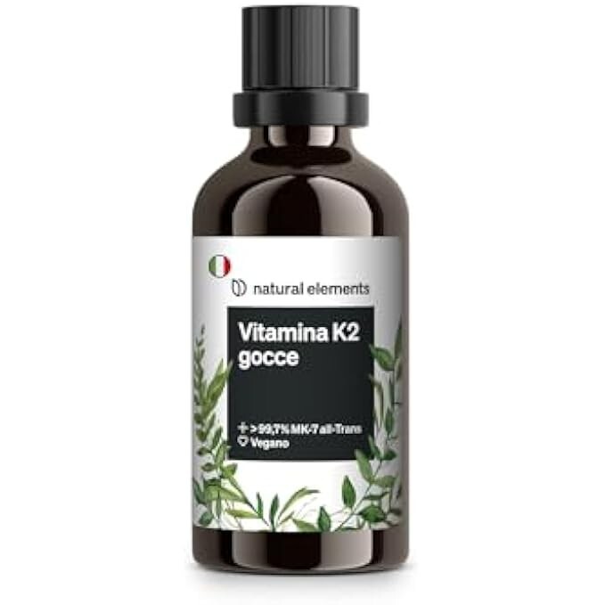 Vitamina K2 MK-7 Pura 1700 Gocce - K2VITAL® 99,7% All-Trans Vegan 50ml