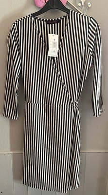 Edge Street Tania Black And White Tie Wrap Dress Size 8