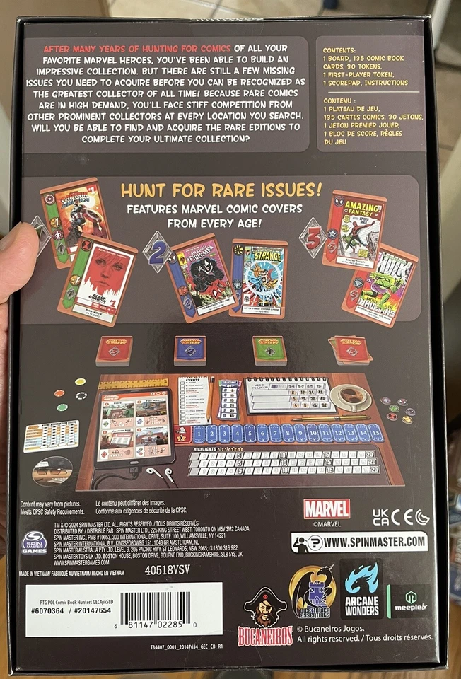 Marvel Comic Hunters Board Game ENGLISH In Stock New Sealed Superheroes - Image 4 of 4