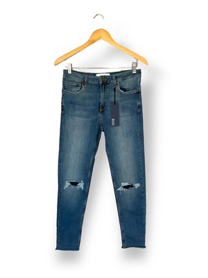Urban Outfitters Distressed Skinny Jeans Mid Rise Blau Größe 30 W 32 L BDG