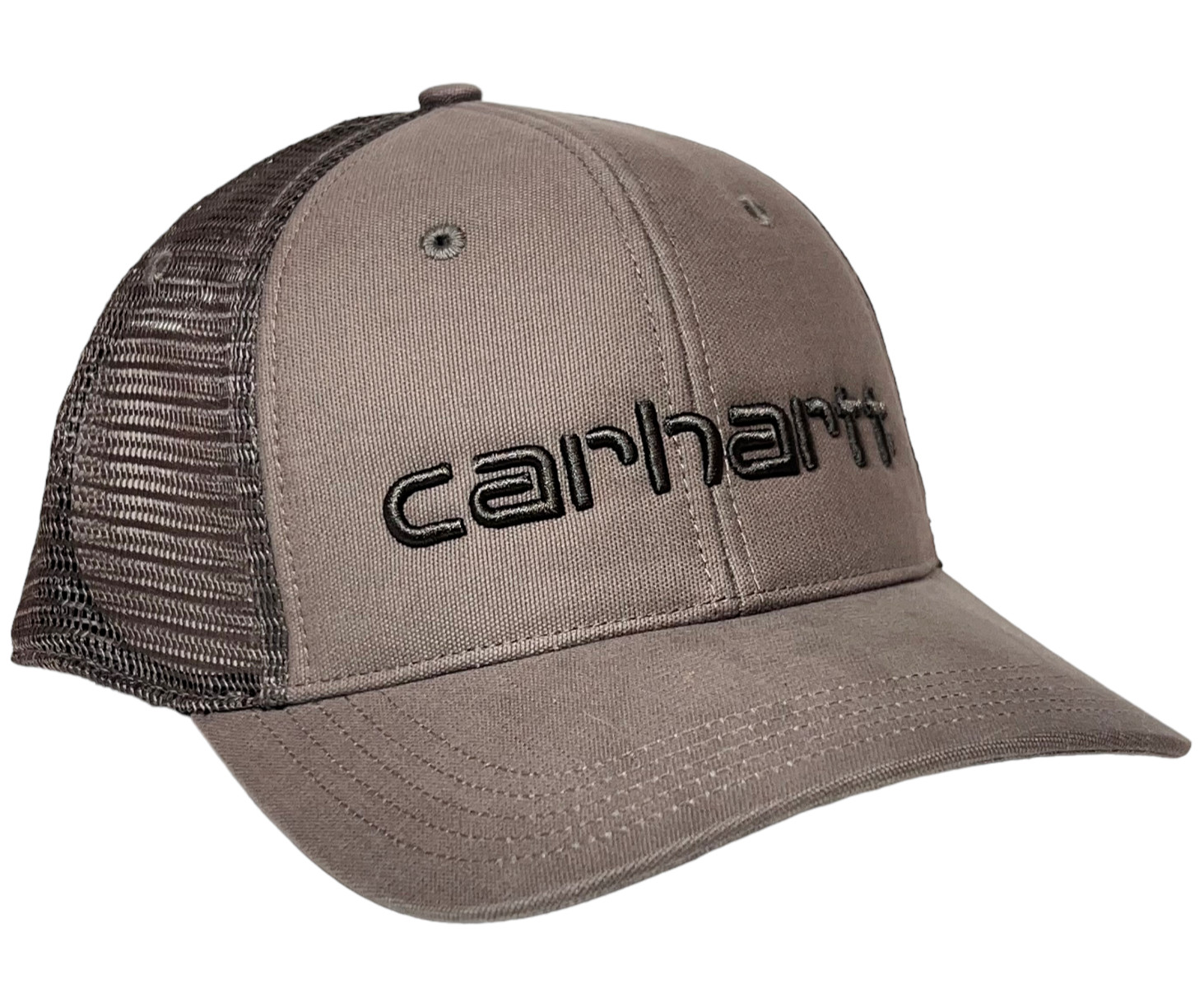 Carhartt Mens Brown Cap Canvas Mesh Back Snapback Factory 2nd Graphic Hat