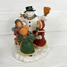 Lang & Wise Classic Santa Merry Round Snowman Set Susan Winget 1st Edition 1998