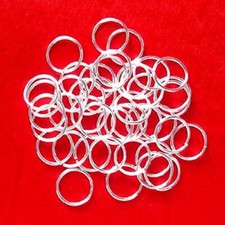50 silver plated 12.5mm jump rings, findings for jewellery making crafts