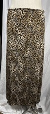 Vintage Olivia Paige Y2K Leopard Stretchy Maxi Skirt Size Medium Boho Grunge