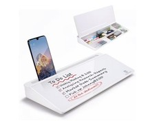 TSJ OFFICE Small Desktop Whiteboard -Glass Dry Erase Board Keyboard Stand