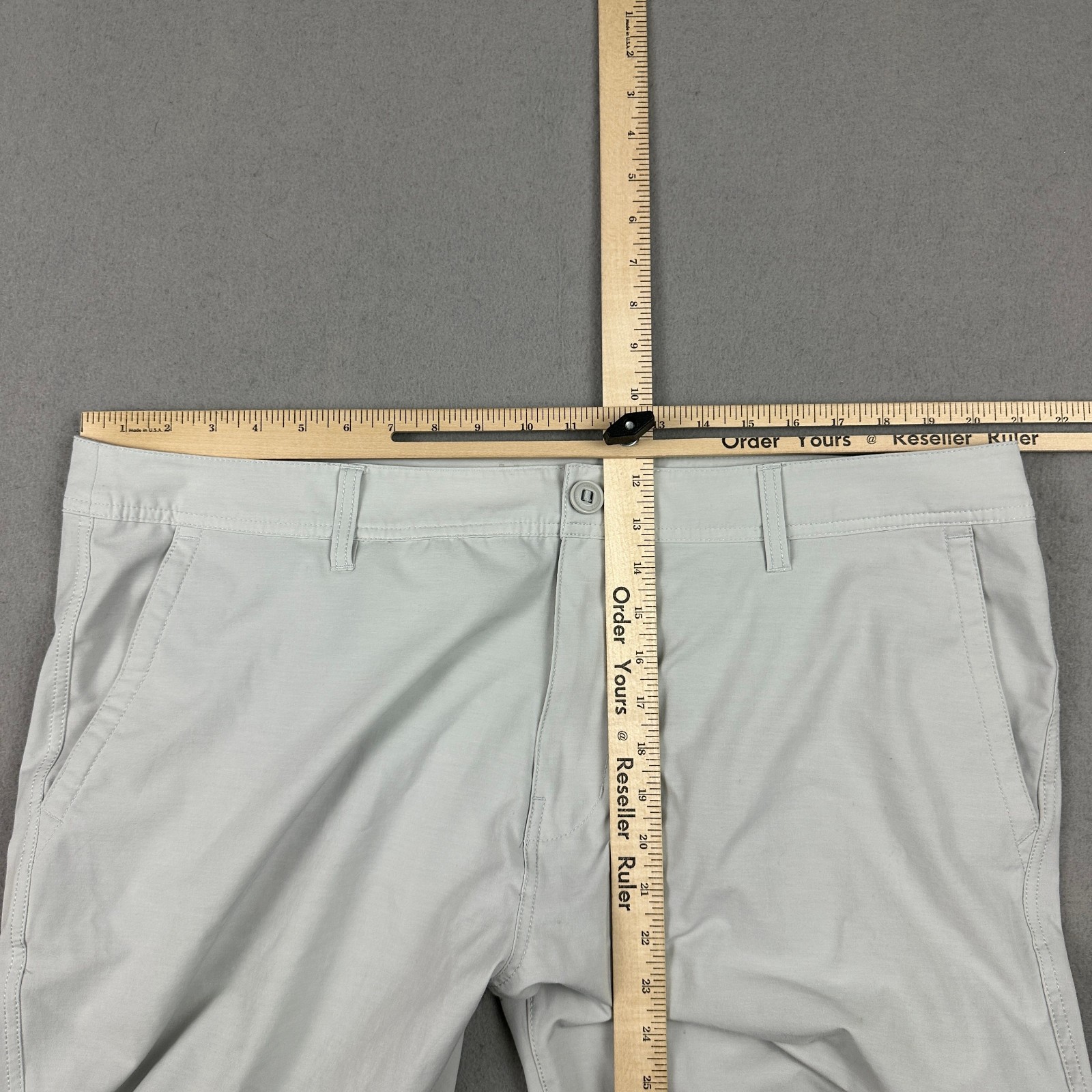 Huk Pants Men 42 Gray Solid Performance Chino Str… - image 10