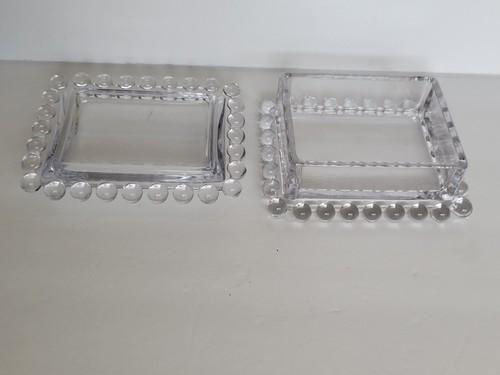 Vintage Imperial Glas Kerzendocht klar Zigaretten-/Schmuckkästchen Glasschale mit Deckel - Bild 5 von 5