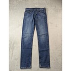 Rag & Bone Fit 2 Slim Mens Jeans, 30th wash, blue denim, five-pocket, belt loops, and visible USA Made label.
