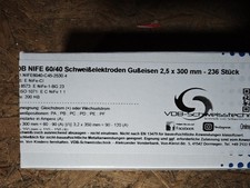 5 Stk.  Schweißelektroden  Gusseisen 2,5×300 VDB NiFe 60/40