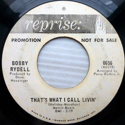 Bobby Rydell - That's What I Call Livin' - Used Vinyl Record  - Promo - G8100z