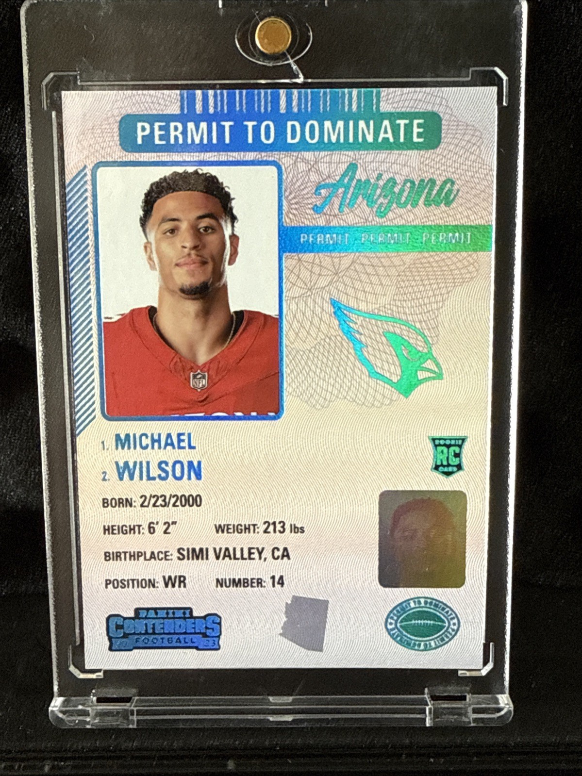 2023 Panini Contenders Permit to Dominate Michael Wilson #26 (RC)
