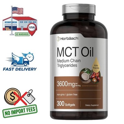 MCT OIL C8 C10 3600mg per serving 300 Softgels from Coconut Oil