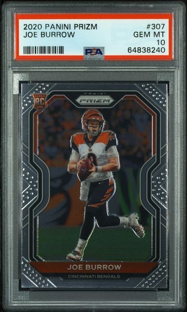 2020 Panini Prizm Joe Burrow RC Rookie #307 Bengals PSA 10 GEM MINT 💎💎