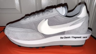 NWB Nike LD Waffle SF Sacai Fragment Grey Mens Size 13