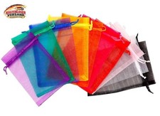 100 St&uuml;ck Organzas&auml;ckchen 10x15 cm Bunt Organzabeutel mit Kordelzug f&uuml;r Schmuck