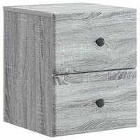 Nachttisch Wandmontiert Grau Sonoma 34,5 X 33 X 40 Cm