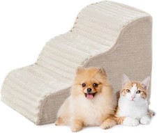 Dog Stairs for Small Dogs  Cats 15.7" H High Density Foam Dog Steps Ramp for