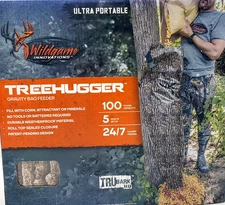 Wildgame innovations TREEHUGGER GRAVITY BAG DEER FEEDER CAMO PORTABLE 100 LB NEW