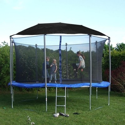 10ft Trampolin -Top -Deckung Sonnenschutz Decke Oxford Stoff schwarzer Baldachin