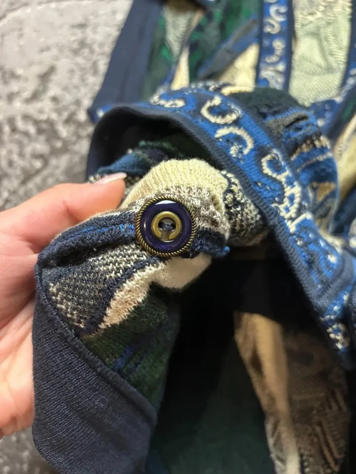 Chaleco cárdigan tejido algodón mercerizado Coogi vintage Foto 3 de 4