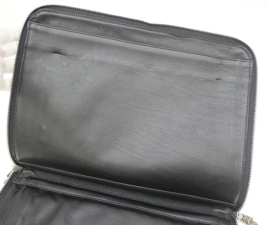 Chrome Hearts Clutch Bag Cross Patch Black Leather 68720 r51_021 thumbnail 14