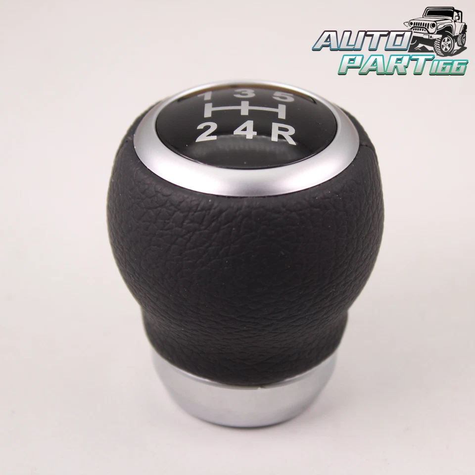 Perilla de cambio de marchas de 5 velocidades de cuero para Subaru Impreza Wrx Sti Outback 2009-2019 Mt Foto 3 de 4