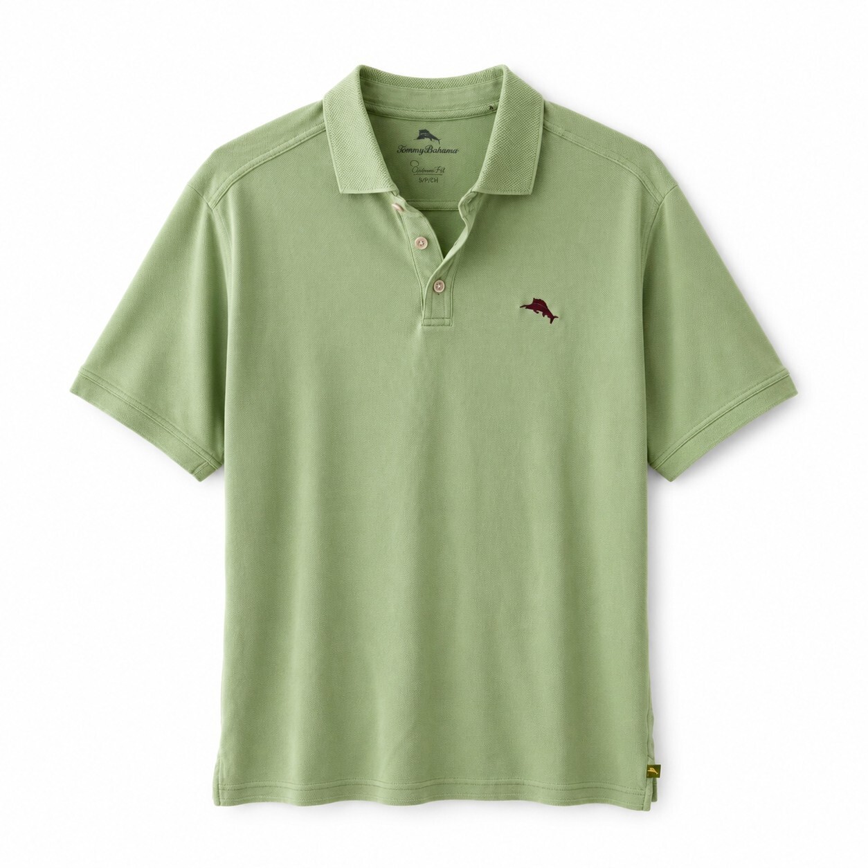 Tommy Bahama Men's XXL Light Green Polo Shirt with Marlin Logo