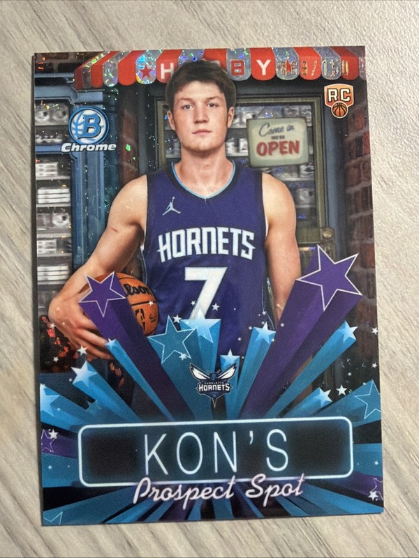 2025-26 Bowman Chrome Kon Knueppel Rookie Hobby Stars MiniDiamond Refractor /150