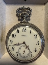 Antique DOXA Pocket Watch 1905 Milan Games with sterling silver inside