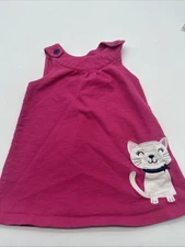 Carters Dress Youth Girl Size 24M Pink Buttons Embroidered ..#32698