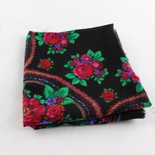 Vintage Berkshire Floral Print Square Scarf 30in Multicolor