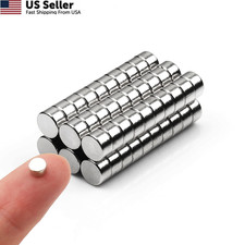 60pcs Small Magnets,Round for Refrigerator , Cylinder, 5x2.8mm-60pcs, Silver
