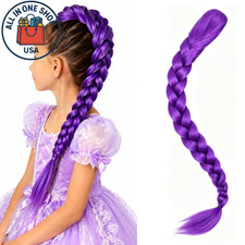 Purple Braided Ponytail Hair Extension, 26-Inch