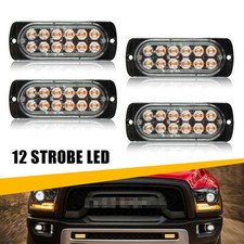 4x 12led Amber Car Truck Emergency Beacon Warning Hazard Flash Strobe Light Bar 4x 12led Amber Car Truck Emergency Beacon Warning Hazard Flash Strobe Light Bar