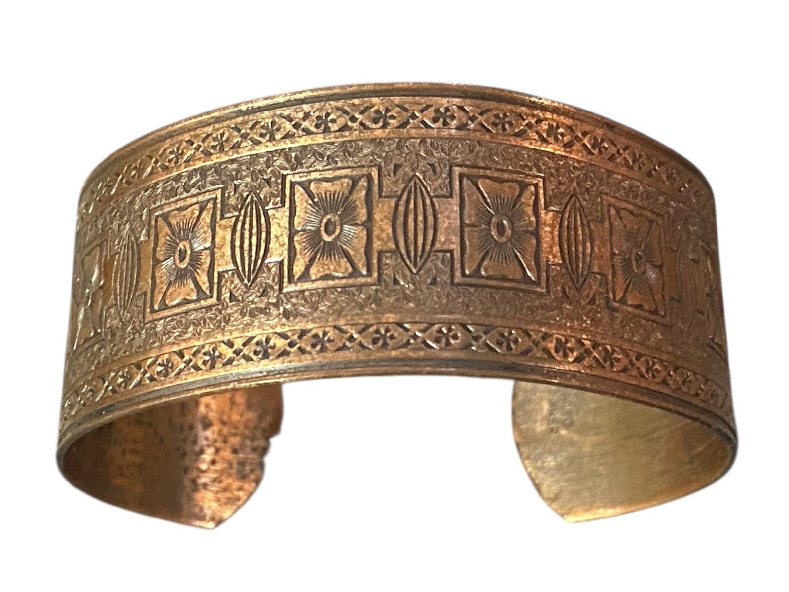 Vintage Pressed Embossed Solid Copper Southwester… - image 2