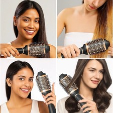 Hair Dryer Brush Hot Air 4-in-1 Styler Volumizer Straightener Curler Blow Dryer