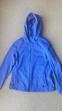 Spyder Women's Jacket Soft Shell Hooded Full Zip Large Blue New Never Worn W/Tag