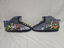 Zapatillas Nintendo Mariokart Super Mario para niños desajuste. Combo azul/gris XL 3-4