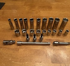 38 Drive Metric Socket Lot Husky Deep Shallow Torx Extensions U-joint 38 Drive Metric Socket Lot Husky Deep Shallow Torx Extensions U-joint