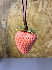 Pink Strawberry Bag Charm Keychain Women's Bag Charm - A Great Gift Idea