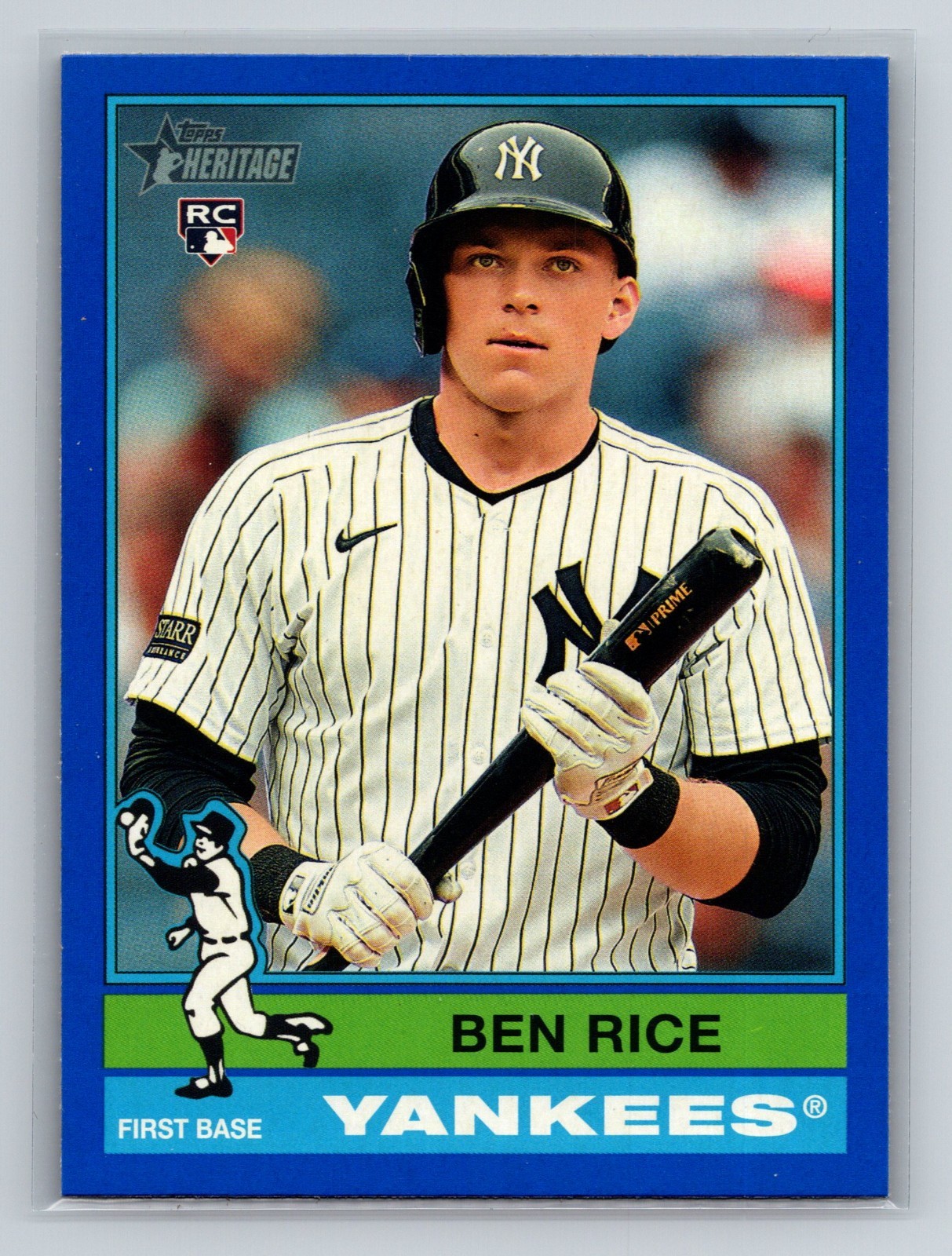 2025 Topps Heritage - Ben Rice (RC) #406 - Dark Blue Border SP