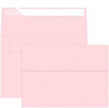100 Packs Pink 5x7 Envelopes, A7 Envelopes for Card Invitation Wedding Birthd...
