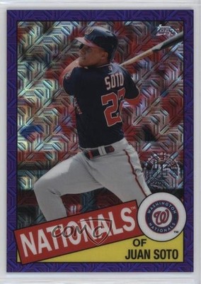 2020 Topps Silver Pack 1985 Chrome Baseball Purple 7/75 Juan Soto #85C-43 0l7e
