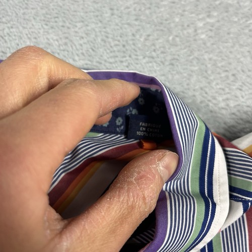Tommy Bahama Men's 3XL Multicolor Striped Cotton Long Sleeve Casual Shirt - Picture 3 of 9