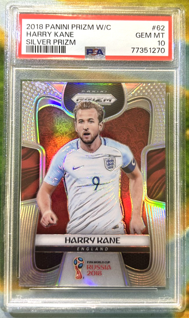 Harry Kane 2018 Panini Prizm FIFA World Cup #62 Silver Holo - England - PSA 10💎