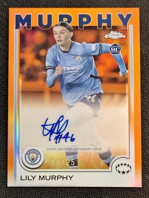 2024-25 Topps Chrome Uefa WOMEN'S Champions LILY MURPHY Orange Refractor /25