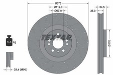 2x TEXTAR Pro+ Bremsscheiben Vorne passend für MERCEDES-BENZ GLE (W166)